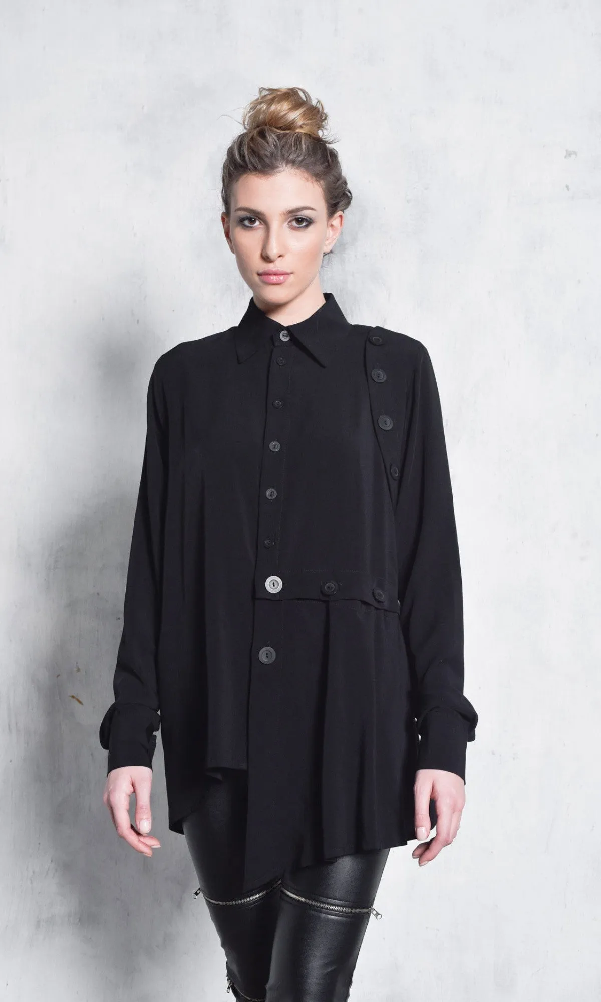 Extra Buttoned Long Sleeves Shirt